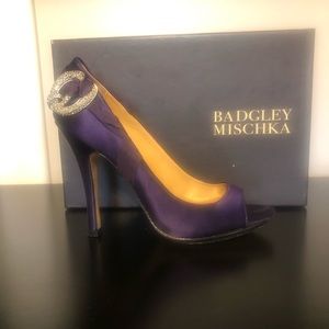 Badgley Mischka purple pumps